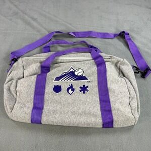 Colorado Rockies MLB First Responder Duffel‎ Bag Grey Purple Gym Travel Bag